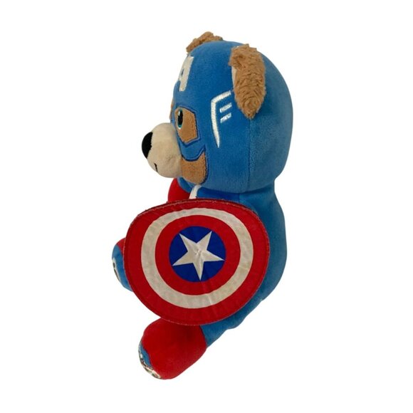 Build a Bear Plush Captain America Stuffed Animal Doll Toy Bear Marvel Avengers - Picture 2 of 5